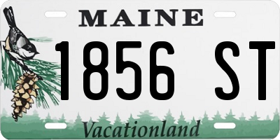 ME license plate 1856ST