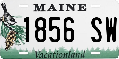 ME license plate 1856SW