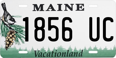 ME license plate 1856UC