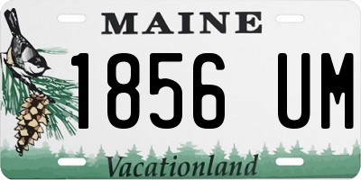ME license plate 1856UM