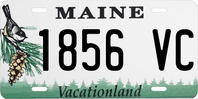 ME license plate 1856VC