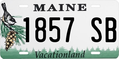 ME license plate 1857SB