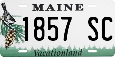 ME license plate 1857SC