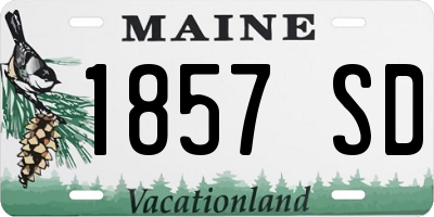 ME license plate 1857SD