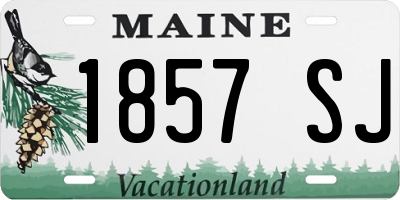 ME license plate 1857SJ