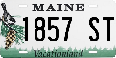 ME license plate 1857ST