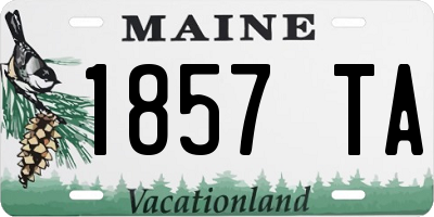 ME license plate 1857TA