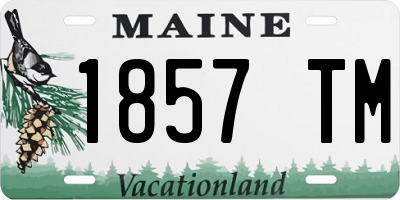 ME license plate 1857TM