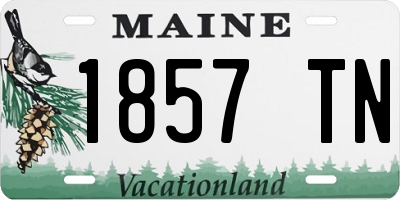 ME license plate 1857TN