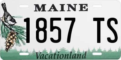 ME license plate 1857TS