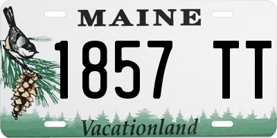 ME license plate 1857TT