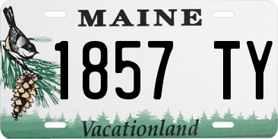 ME license plate 1857TY