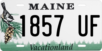 ME license plate 1857UF