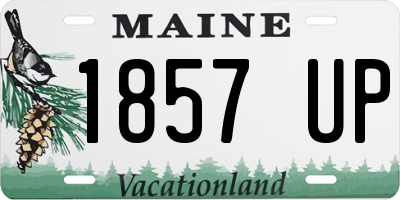 ME license plate 1857UP