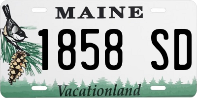 ME license plate 1858SD