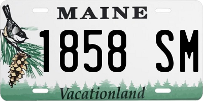 ME license plate 1858SM