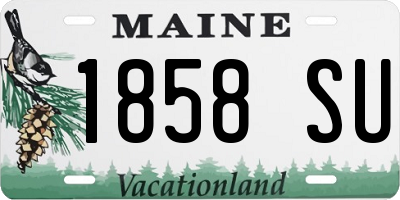 ME license plate 1858SU