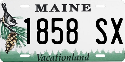 ME license plate 1858SX