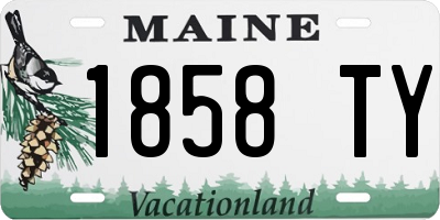 ME license plate 1858TY