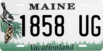 ME license plate 1858UG