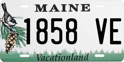 ME license plate 1858VE