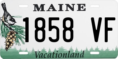 ME license plate 1858VF