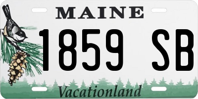 ME license plate 1859SB