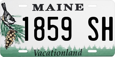 ME license plate 1859SH