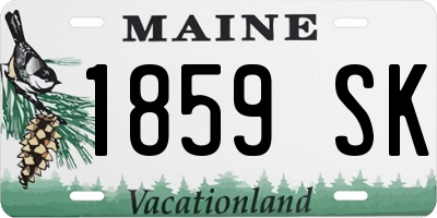 ME license plate 1859SK