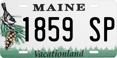 ME license plate 1859SP