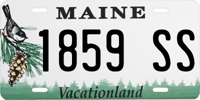 ME license plate 1859SS