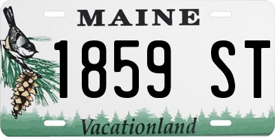 ME license plate 1859ST