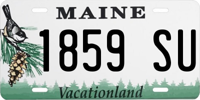 ME license plate 1859SU