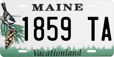 ME license plate 1859TA
