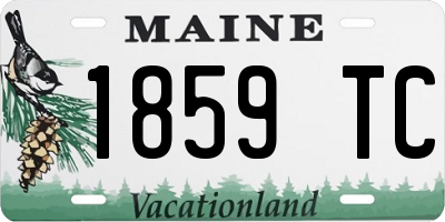 ME license plate 1859TC
