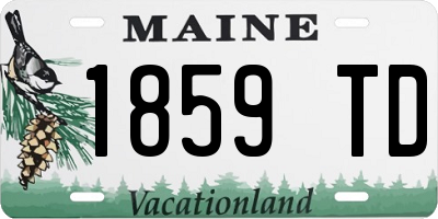 ME license plate 1859TD