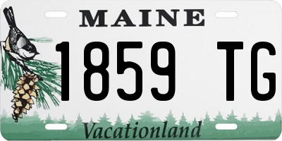 ME license plate 1859TG