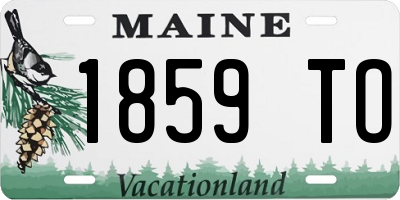 ME license plate 1859TO