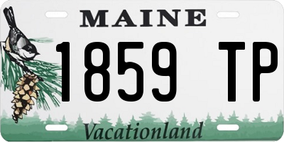 ME license plate 1859TP