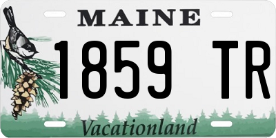 ME license plate 1859TR