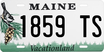 ME license plate 1859TS