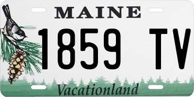ME license plate 1859TV