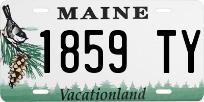 ME license plate 1859TY