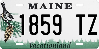 ME license plate 1859TZ