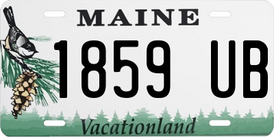 ME license plate 1859UB