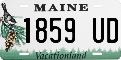 ME license plate 1859UD