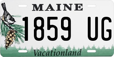 ME license plate 1859UG