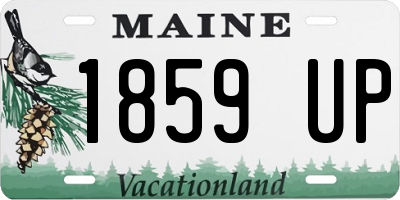 ME license plate 1859UP
