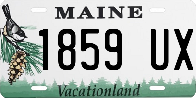 ME license plate 1859UX