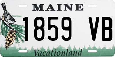 ME license plate 1859VB